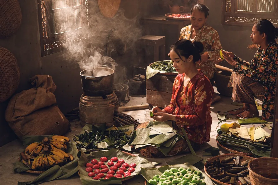 Khu bếp mở sạch sẽ